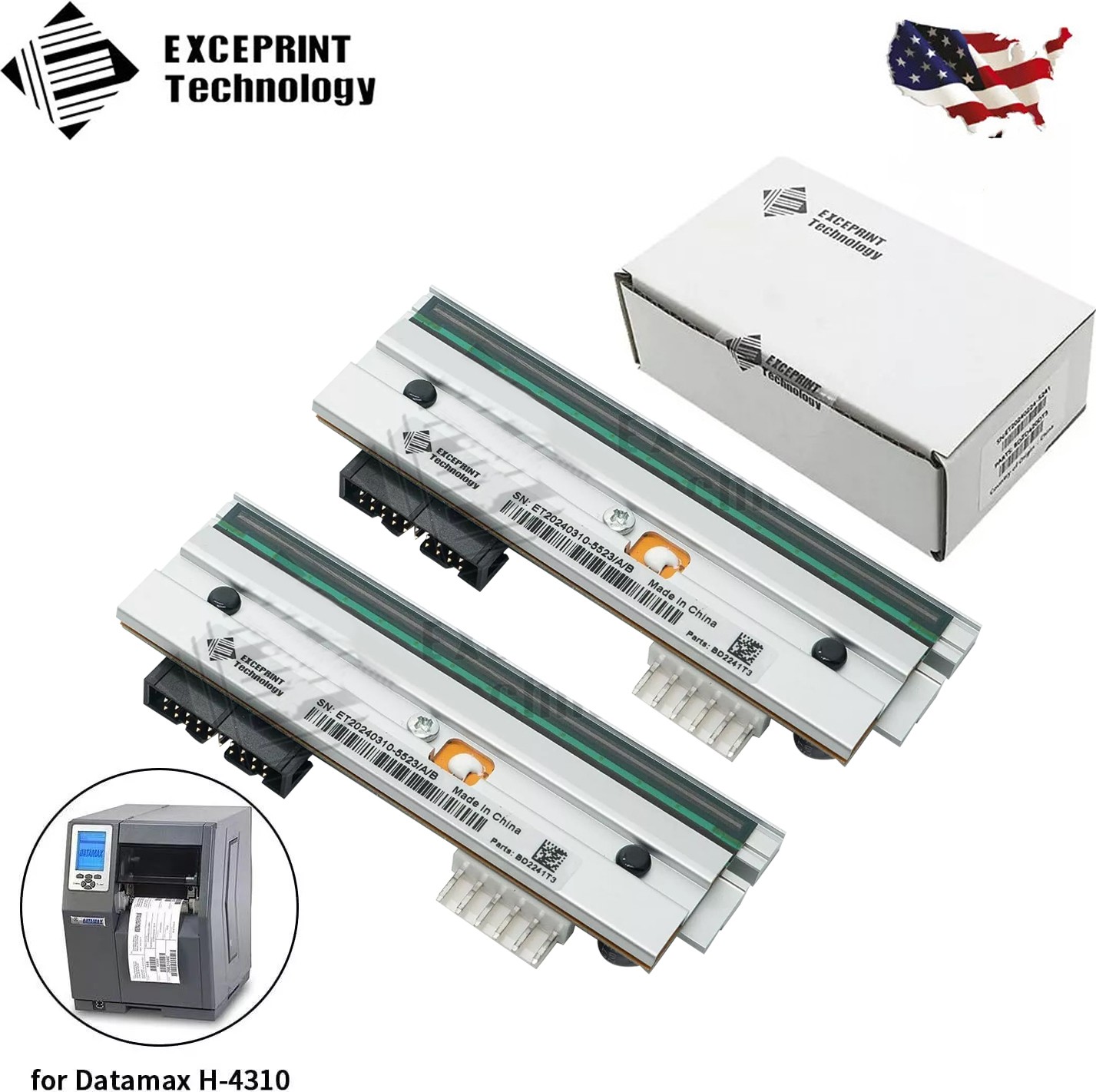 ✅ 2x Printhead for Datamax H-Class H-4310 Mark II Printer 300dpi PHD20-2241-01 ✅
