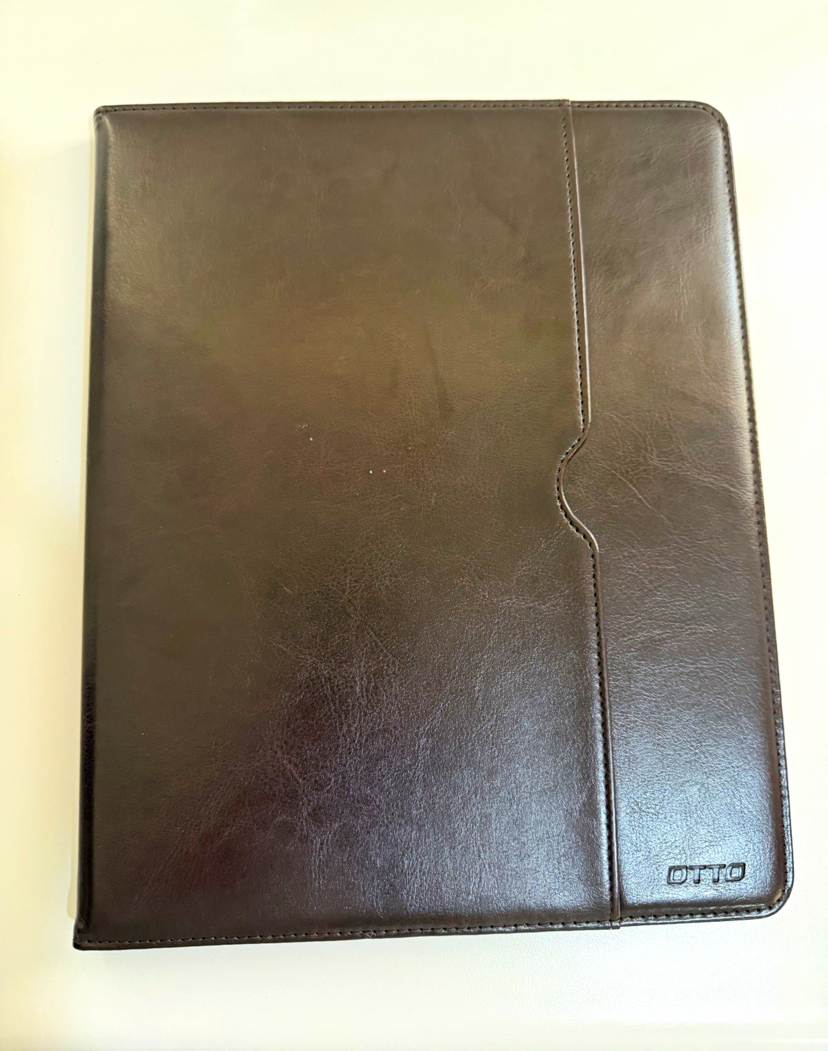 DTTO Brown Leather Folio Tablet Case Cover with Stand Folio Case