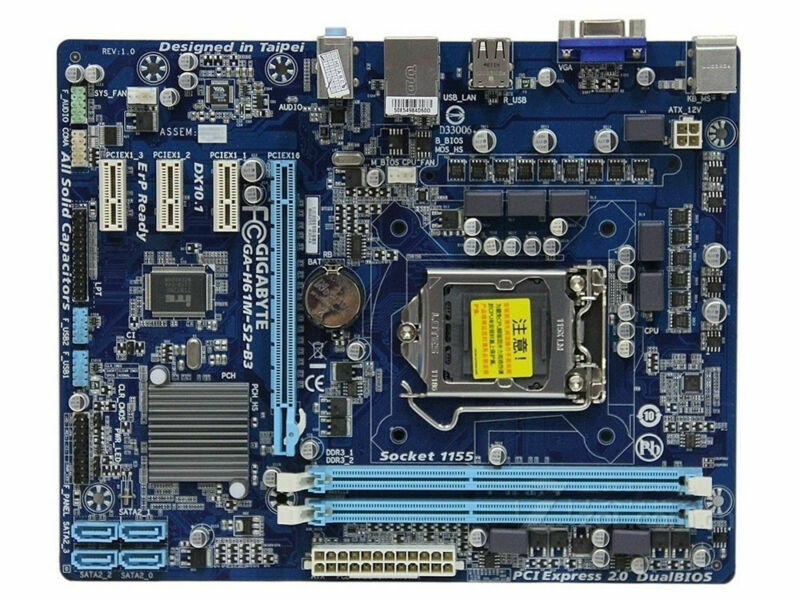 Gigabyte GA-H61M-S2-B3 Intel H61 LGA 1155/Socket H2 DDR3 Motherboard