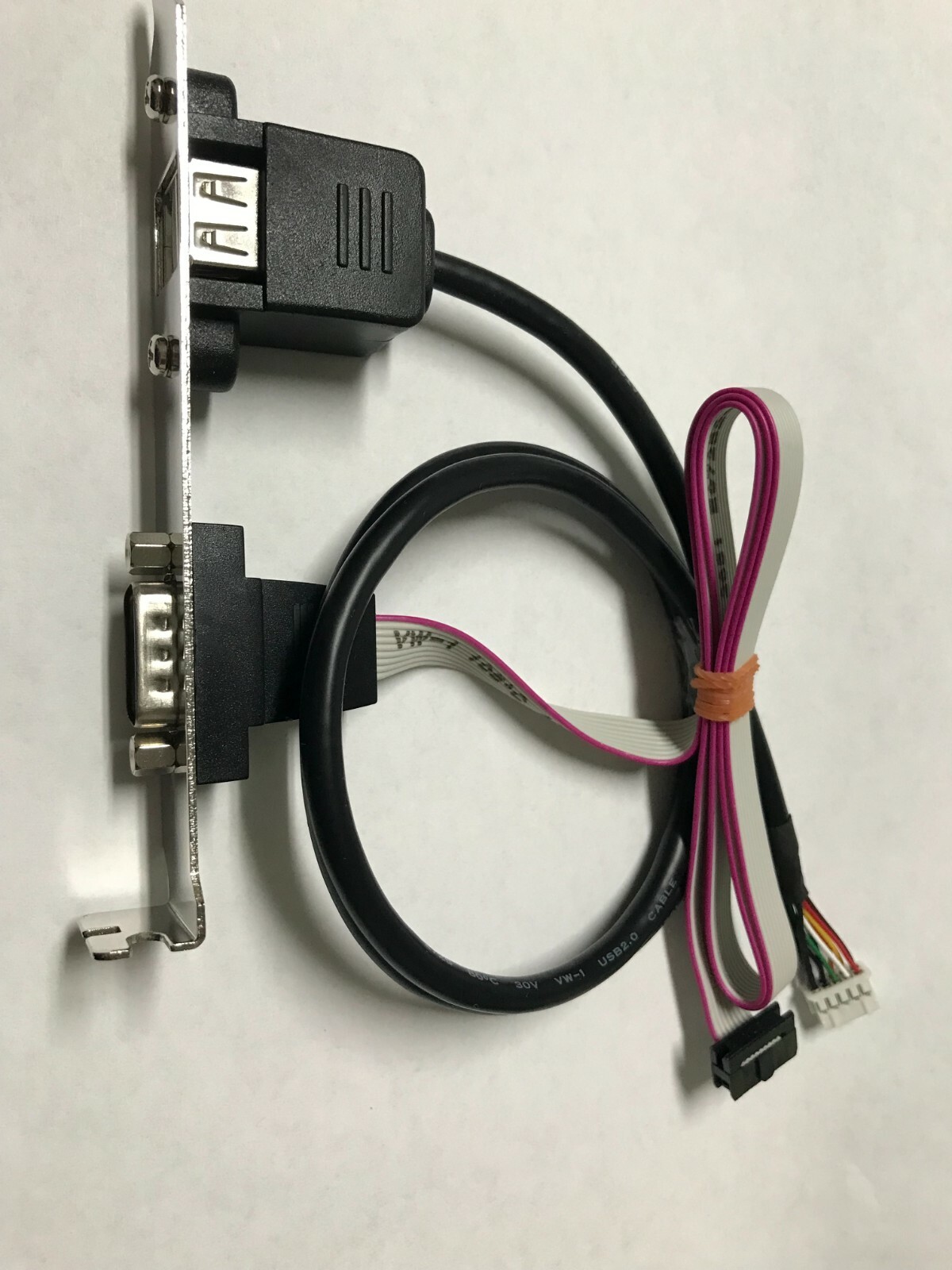 1x Dual USB2.0 A Female/COM port to Motherboard 10 Pin 2.0mmCable with bracket