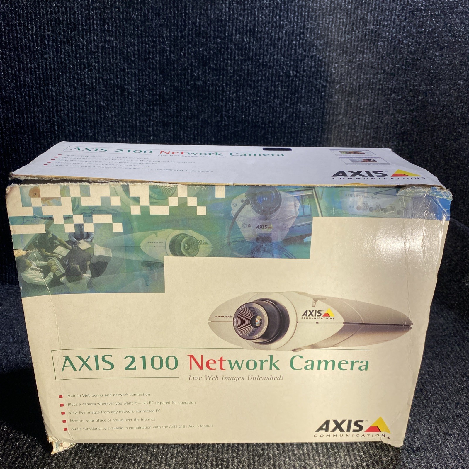 Axis 2100 Network Camera Color Video Indoor CD Stand AC Adap Ethernet Sealed new