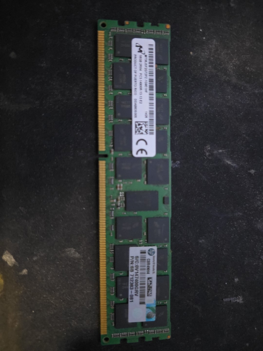 16GB 2R X4 PC3L-12800R Hp by MICRON