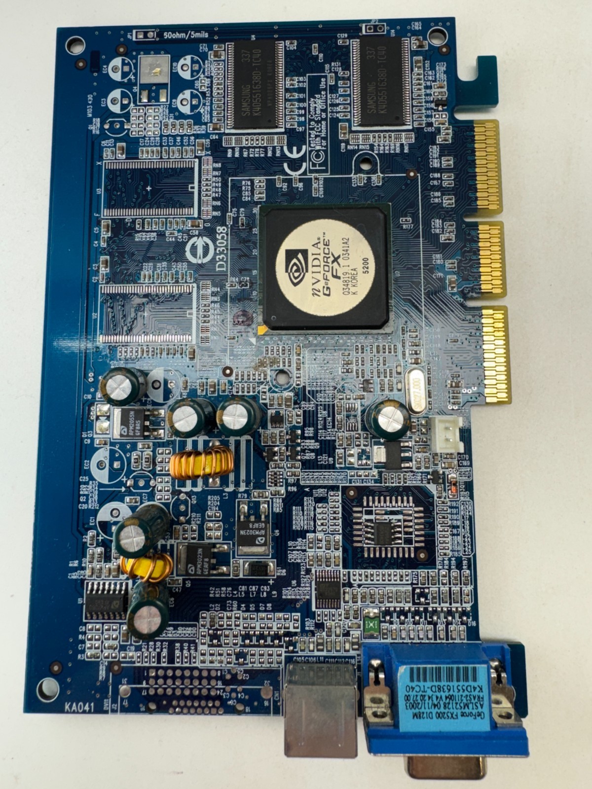 NVIDIA GeForce FX 5200 128MB AGP Video Card VGA DVI S-Video Bracket