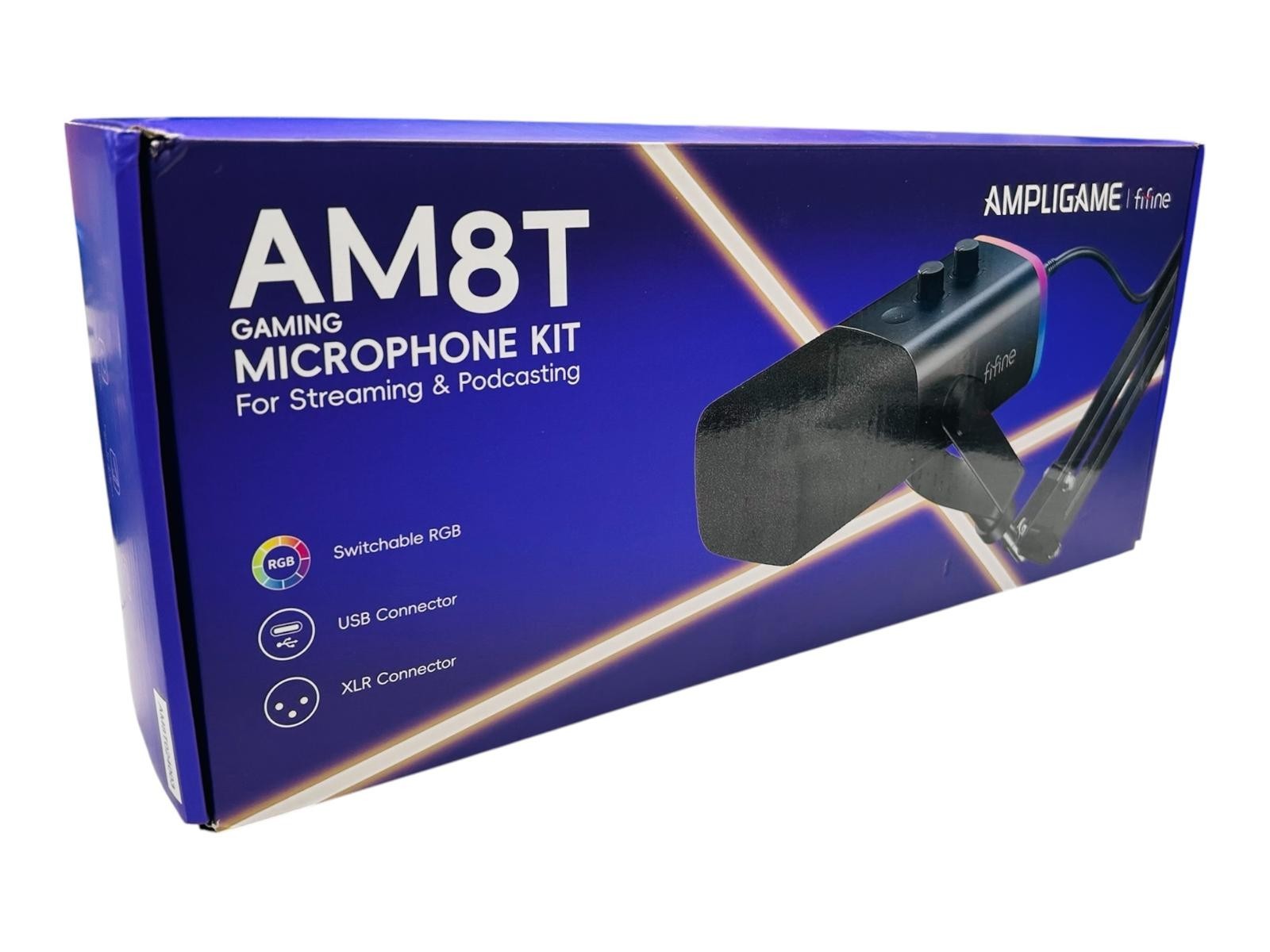 FIFINE AmpliGame AM8T USB/XLR Dynamic Microphone, Gaming Streaming Podcast Mic