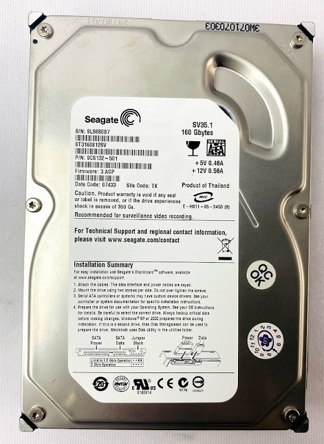 Seagate ST3160812SV 9CS132-501	 Hard Disk Drive