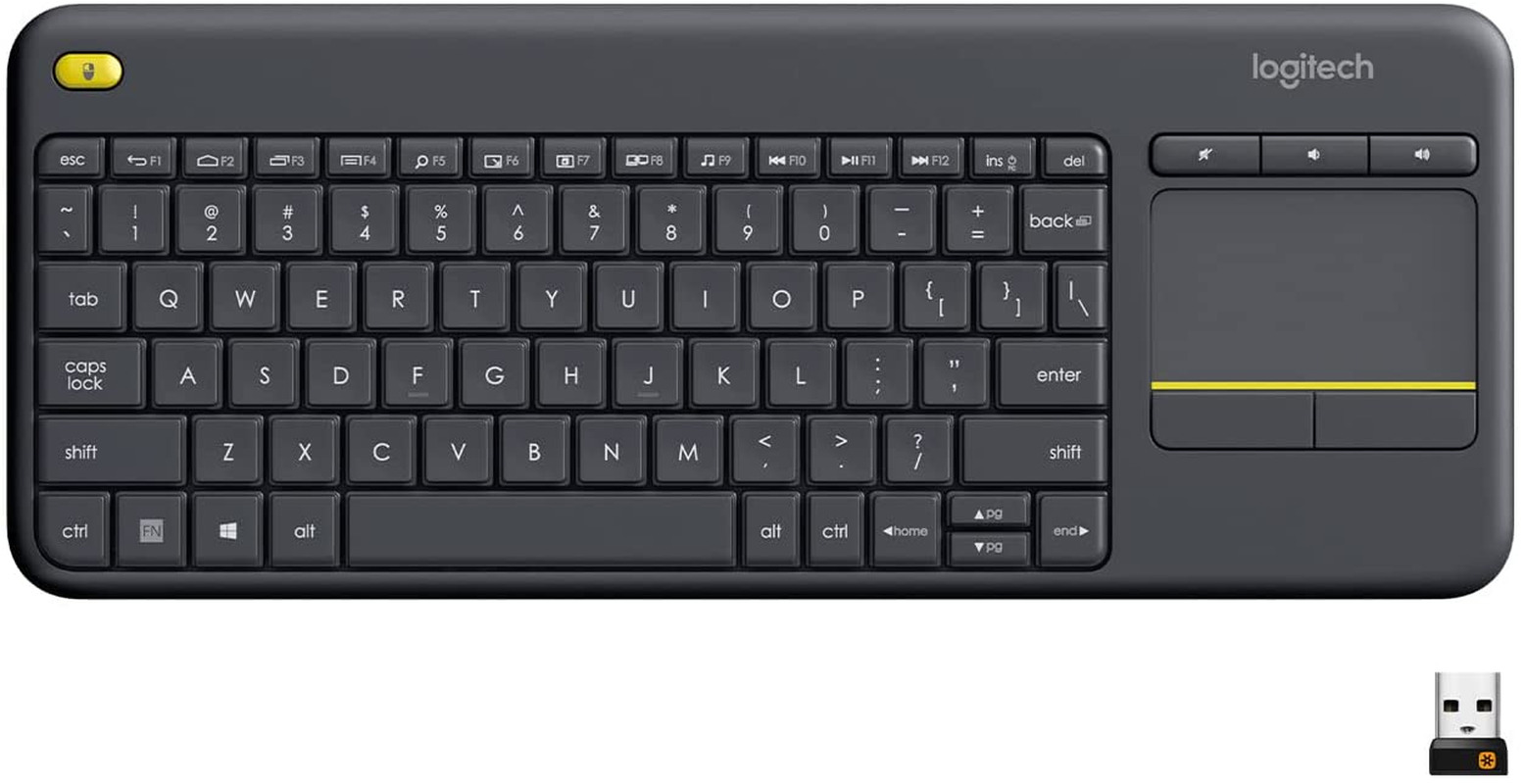 Logitech K400 plus Wireless Touch with Easy Media Control and Built-In Touchpad