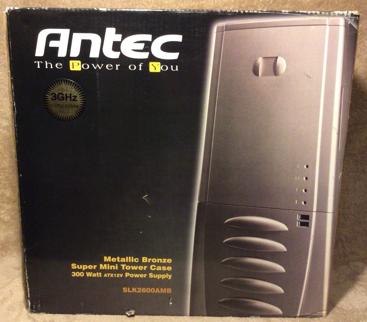 Antec Metallic Bronze Super Mini Tower Case. SLK2600AMB, New/Open Box