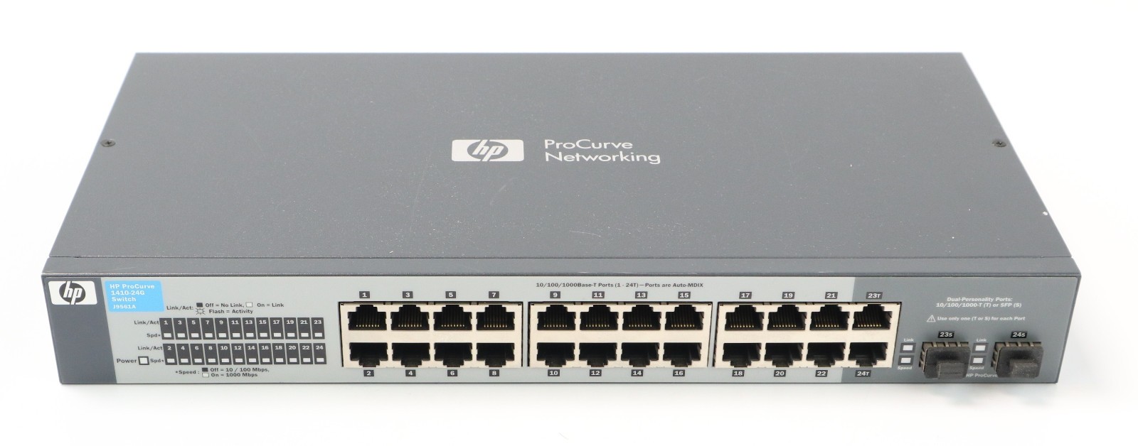HP ProCurve 1410-24G - J9561A - Unmanaged Switch 22-Port GbE RJ-45 2x RJ-45/SFP