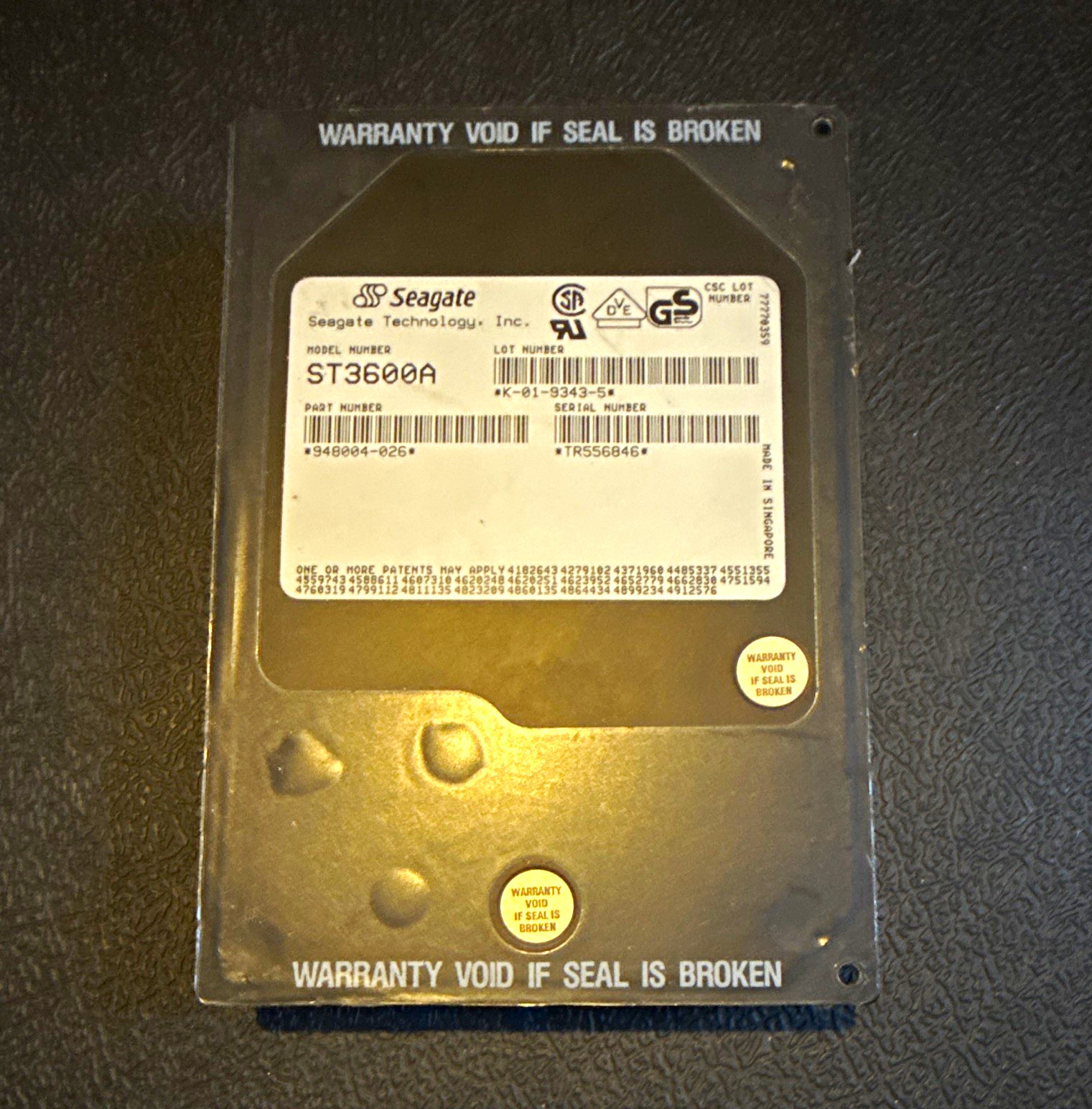 "Vintage Seagate ST3600A 528MB 3.5" IDE Hard Drive HDD Retro 386 486 PC"
