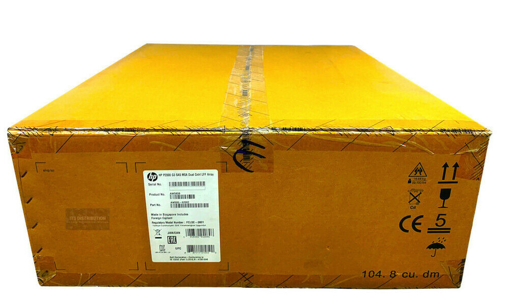 AW593B I HP P2000 G3 SAS Dual Controller LFF MSA Brand New FACTORY SEALED