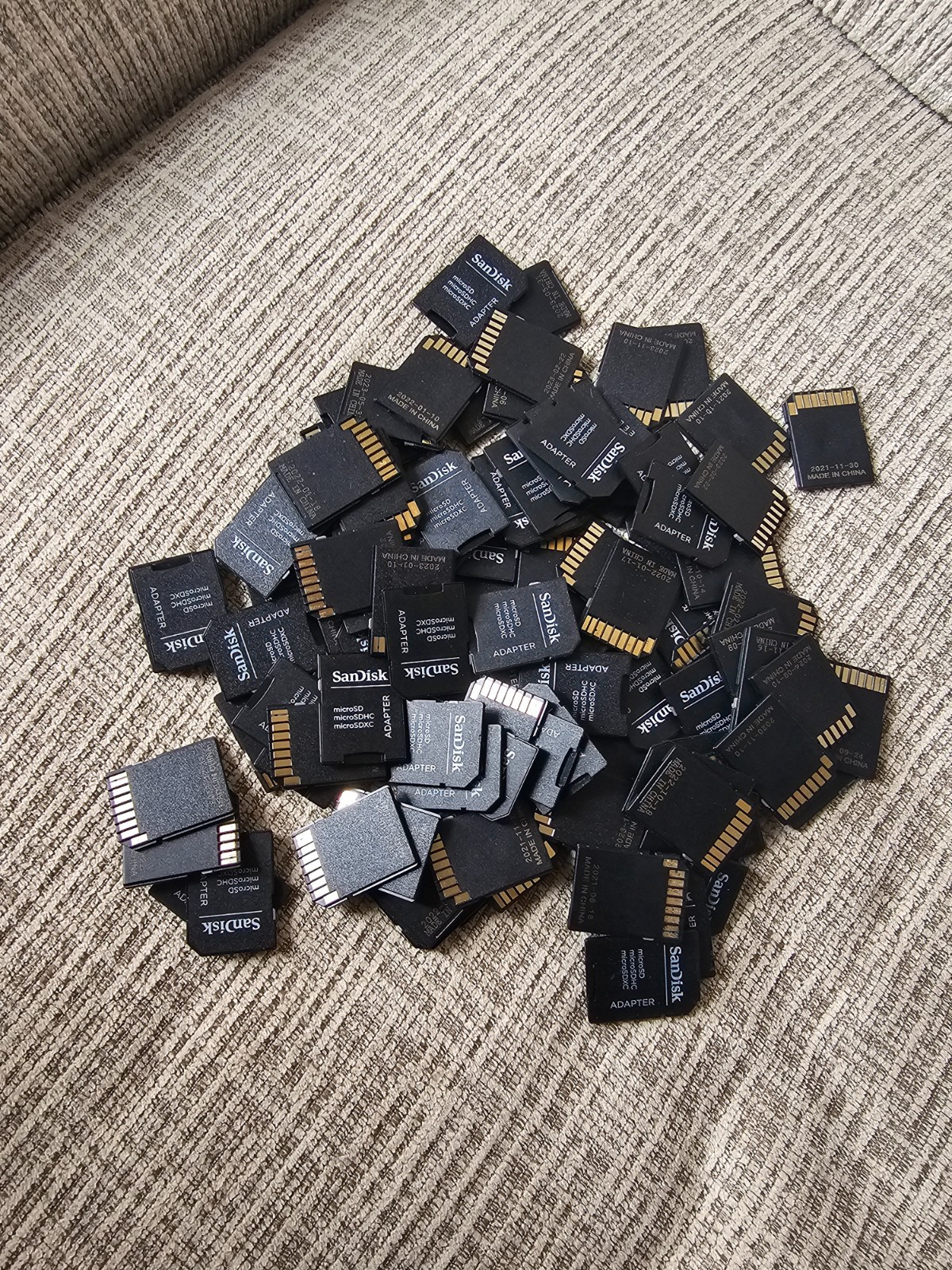 Huge Lot of 90 Genuine SanDisk Adapter MicroSD to SD Card SDXC SDHC New and Used