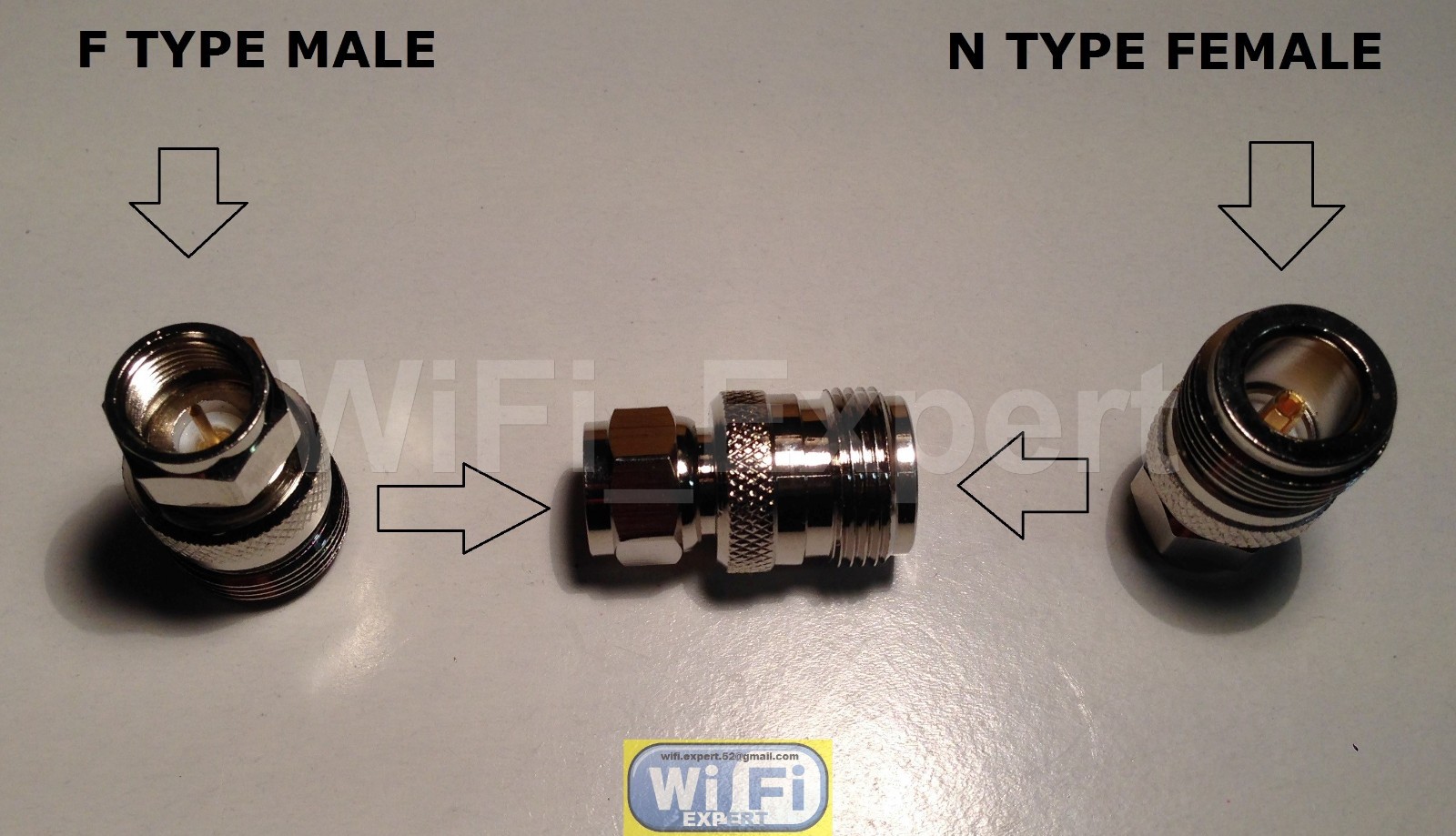 F Type Male Jack to N TYPE Female Plug Straight Adapter RF Connector Converter