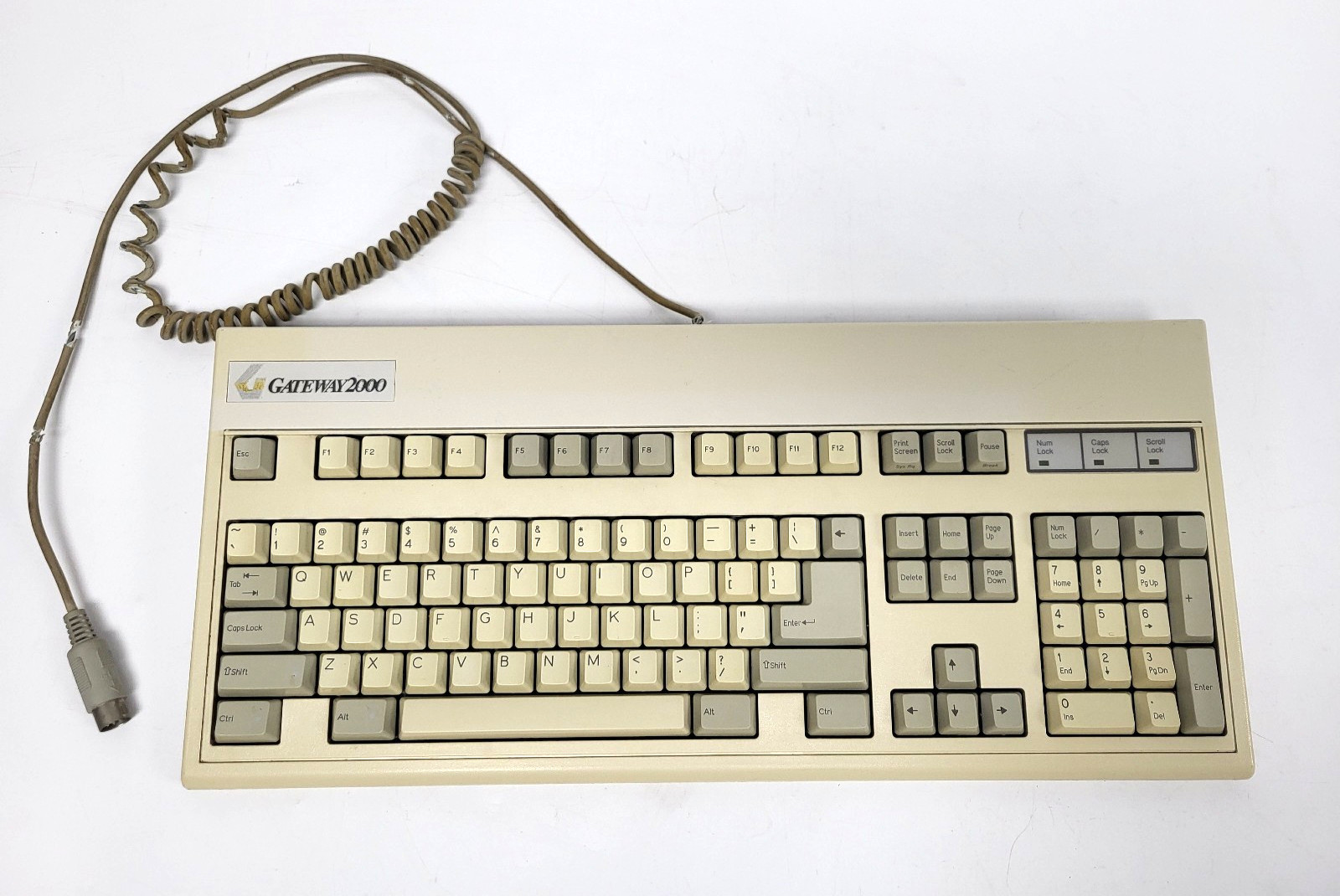 Vintage 1991 Gateway 2000 Keyboard Model 2189, PS/2, Maxi Switches (Tested)