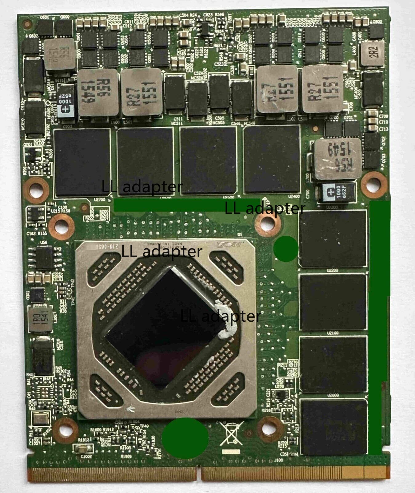 AMD Radeon E8950 Embedded 8GB GDDR5 6x DP HDMI DVI MXM Type B Mobile PCI Module
