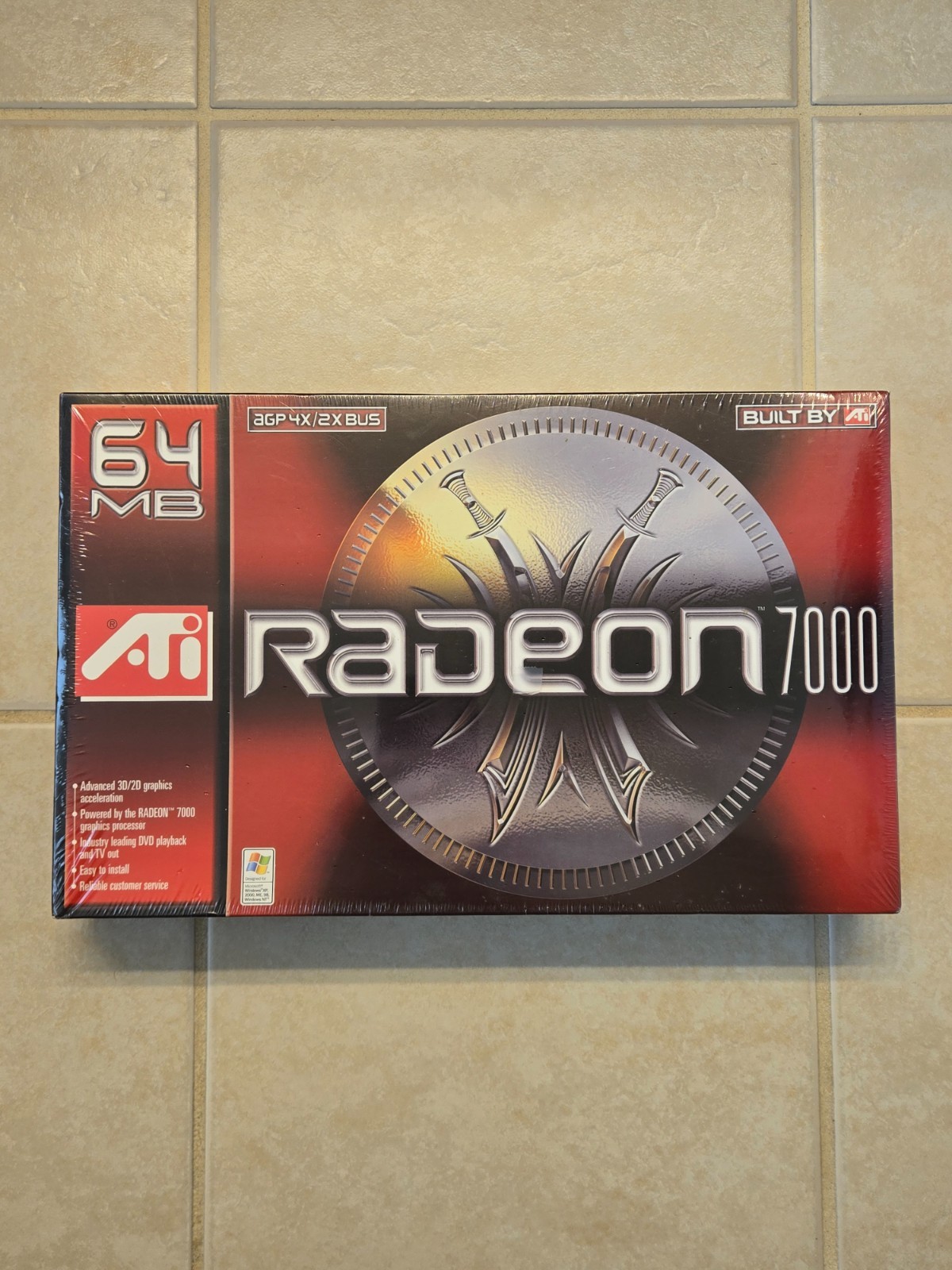 Vintage ATI Radeon 7000 64MB DDR AGP Graphics Card - Brand New Sealed In Box NIB