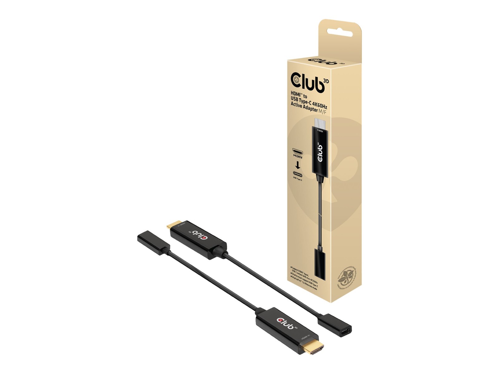 Club 3D Adapter HDMI > USB C** 4K60Hz Aktiv Digital/Data Adapter CAC-1333