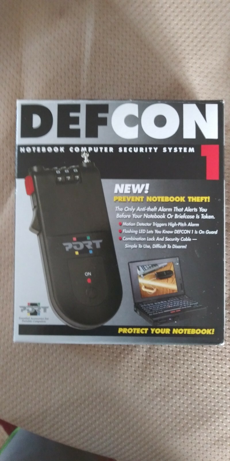 Defcon 1 Notebook Computer Security System Lock with Anti-Theft Alarm 