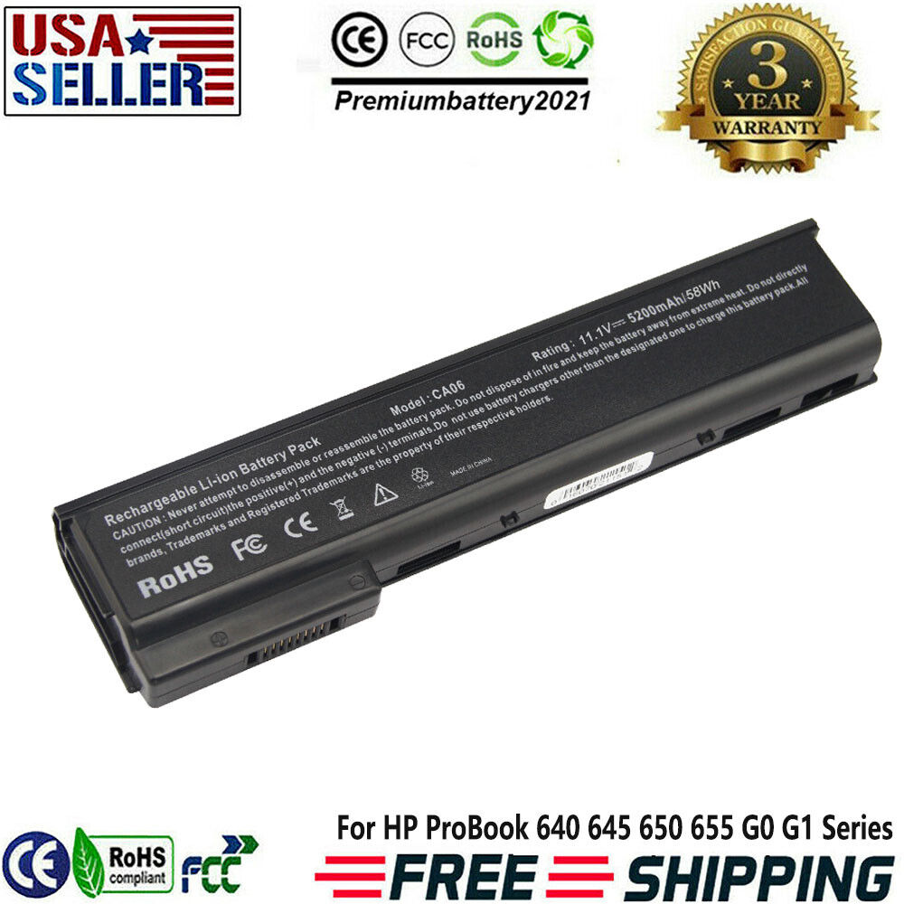  For HP ProBook 640 645 650 655 G0 G1 718755-001 CA06 CA06XL Battery/Charger