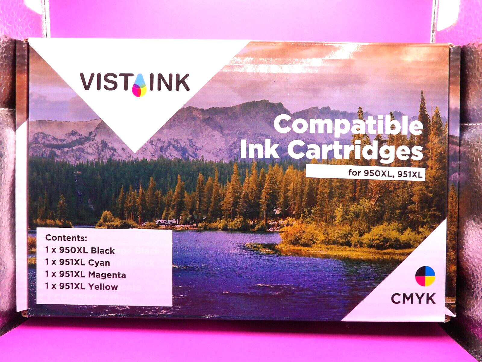 VISTAINK COMPATIBLE HIGH YIELD CARTRIDGE FOR HP 950XL 951XL TOTAL OF 4 COLORS