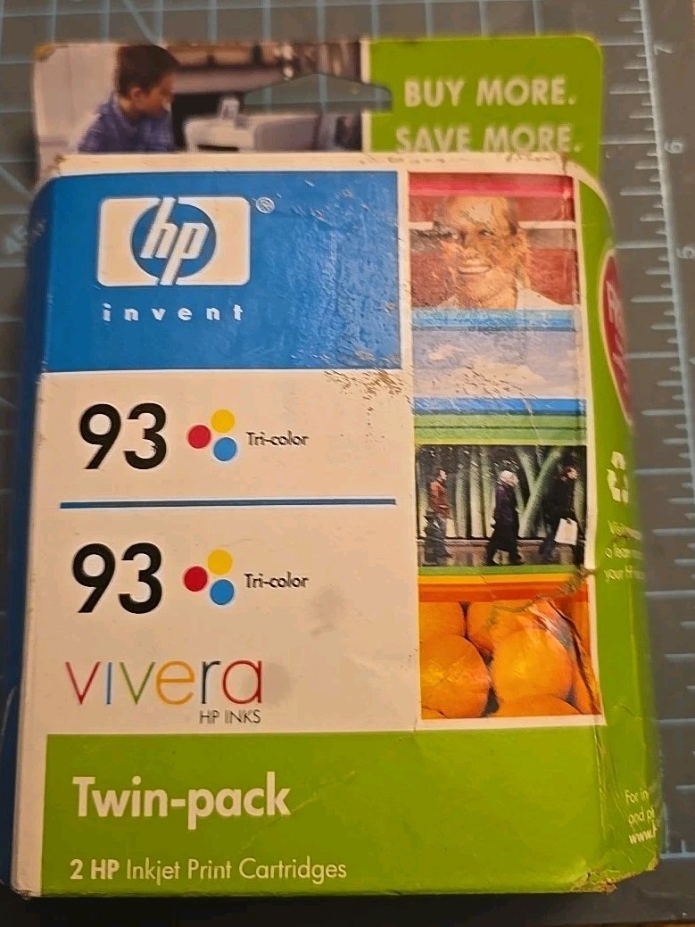 HP 93 Tri-Color Ink Cartridge TWIN PACK NEW Genuine OEM EXPJUL2008