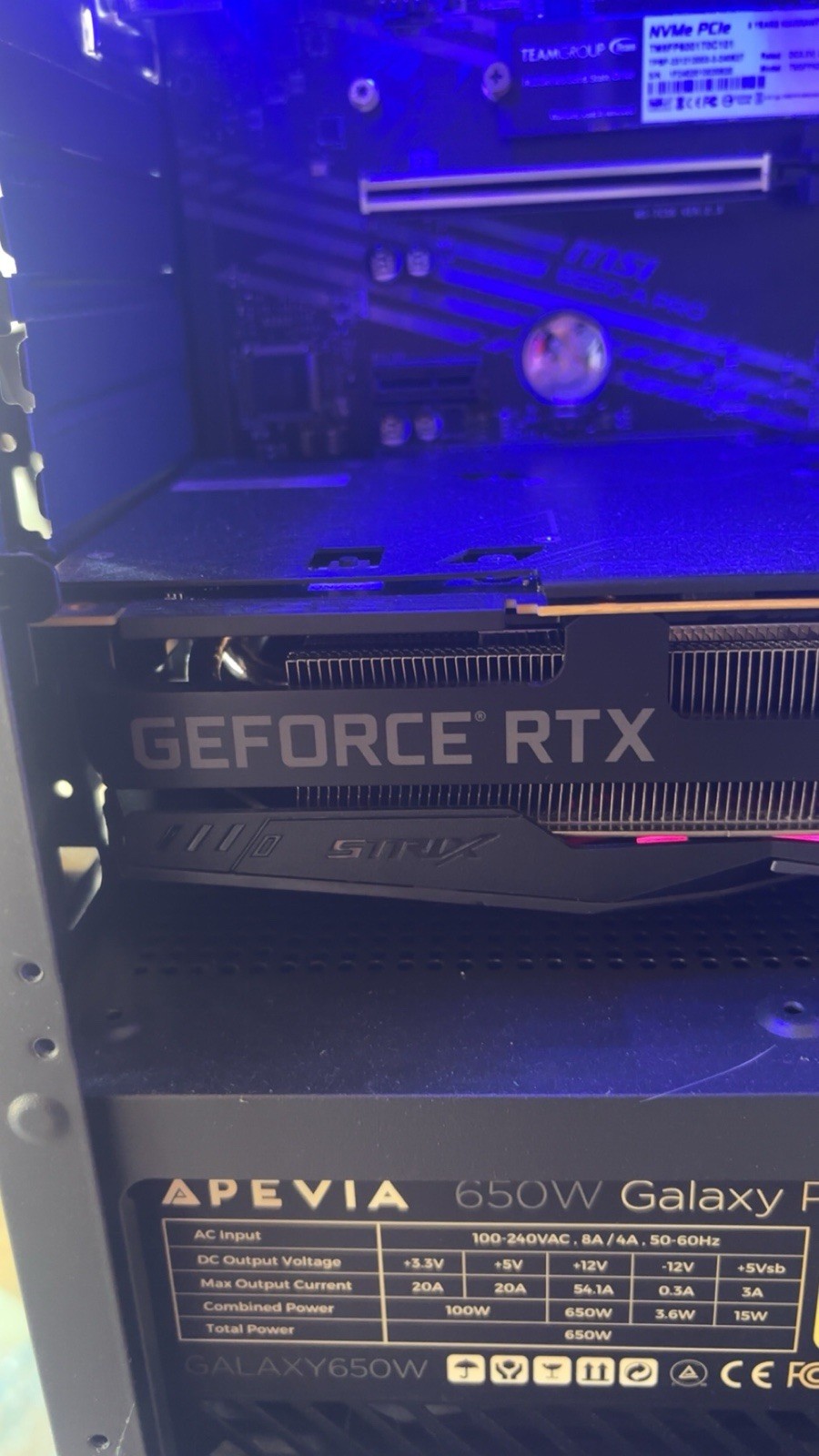 GEFORCE ROG RTX 2070 SUPER 3 FAN LED GRAPHICS CARD
