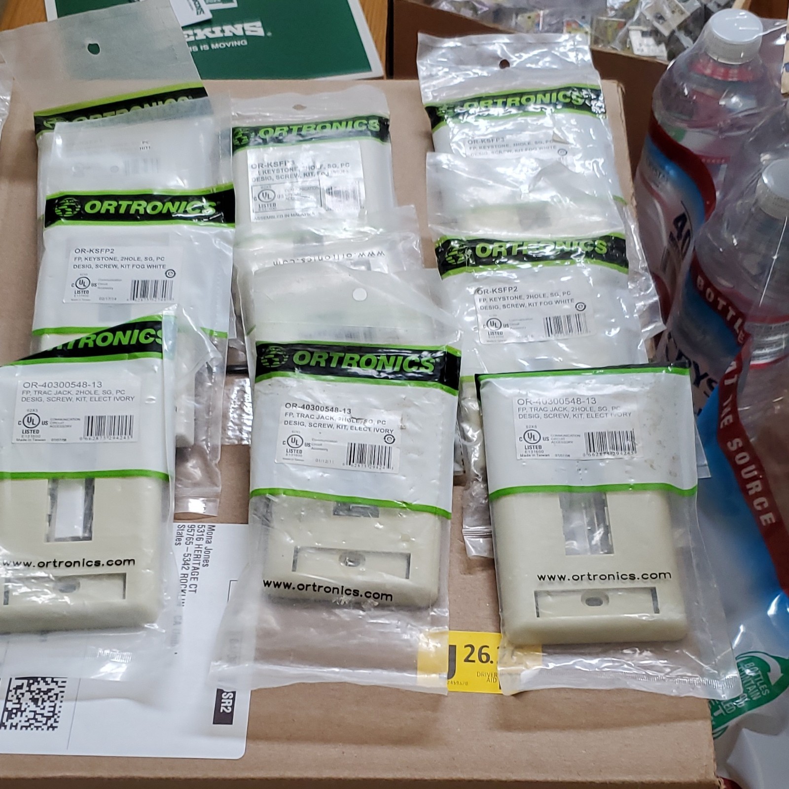 Ortronics OR-TJ and Ortronics Keystone faceplates. Lot of 46