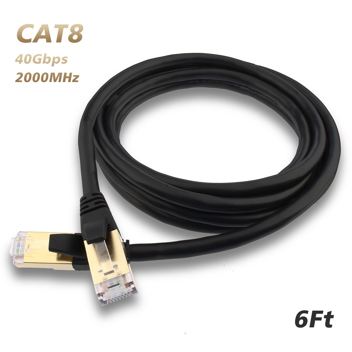 CAT 8 Ethernet Cable 5Pack 10Pack Shielded SFTP Internet Network Patch Cord Lot