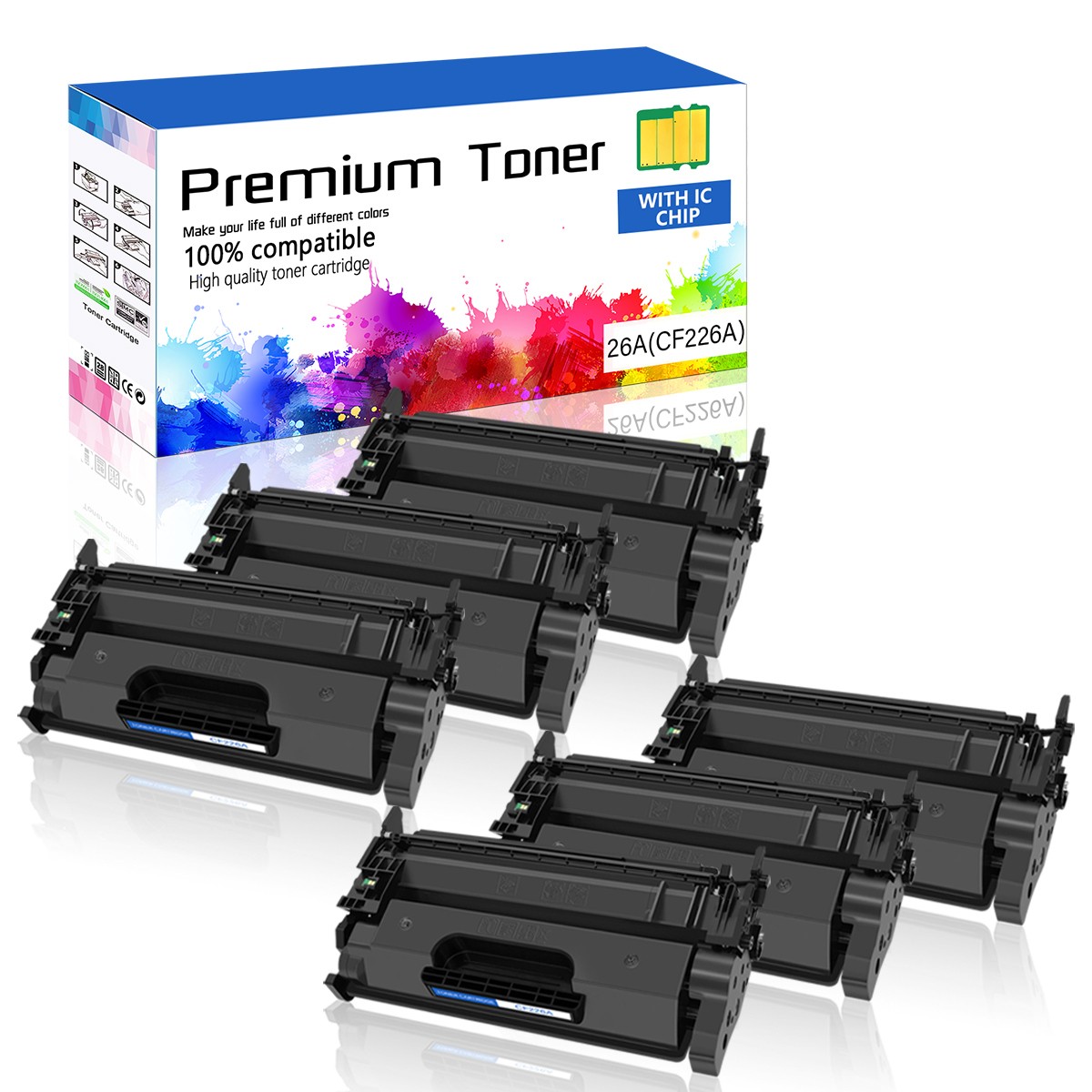 6PK CF226A Toner Cartridge Compatible for HP 26A LaserJet M402dw M402dn MFP M426