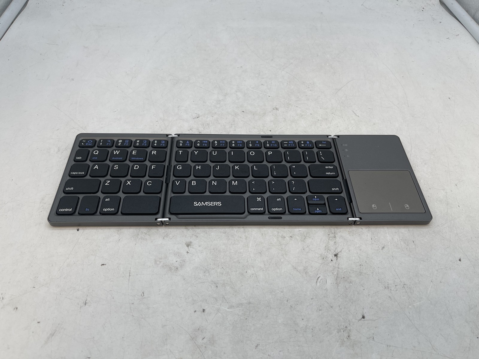 Samsers Foldable Bluetooth Keyboard with Touchpad - Portable Wireless (USB-C)