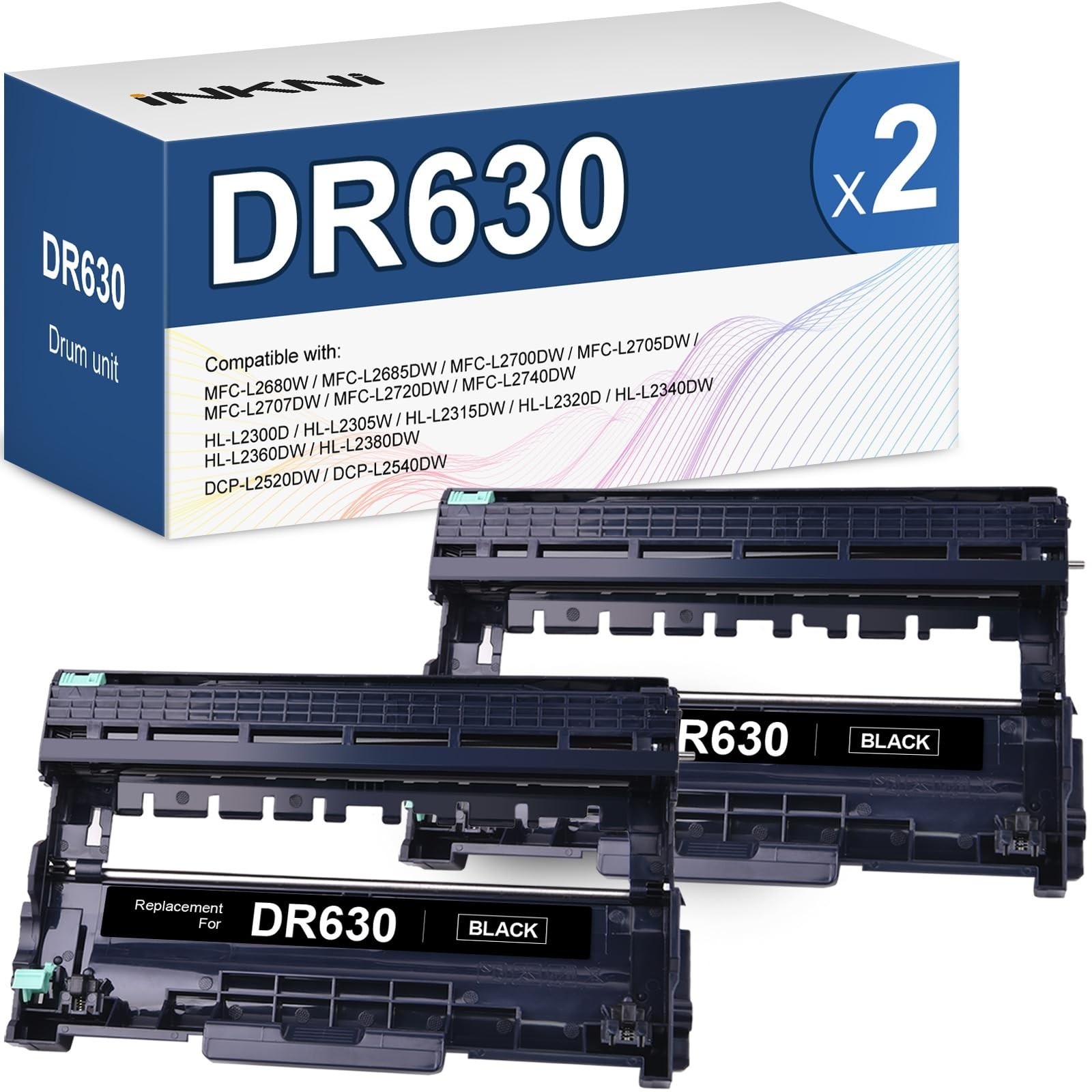 InkNI Compatible Drum (Not Toner) Replacement for Brother DR630 DR 630 Drum f...