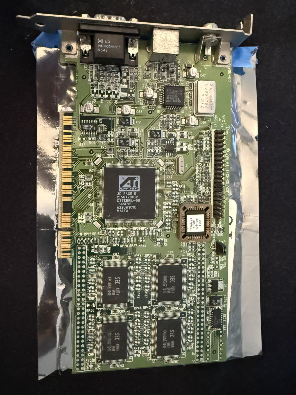 ATI 3D Rage II 4MB(1023750201) PCI VGA Video Card (TESTED GOOD)