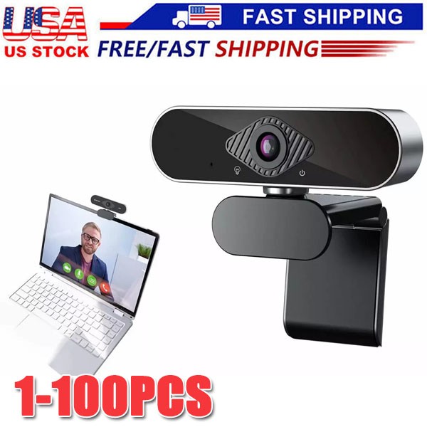 1080P Full HD USB Webcam for PC Desktop,Laptop Web Camera with Microphone LOT