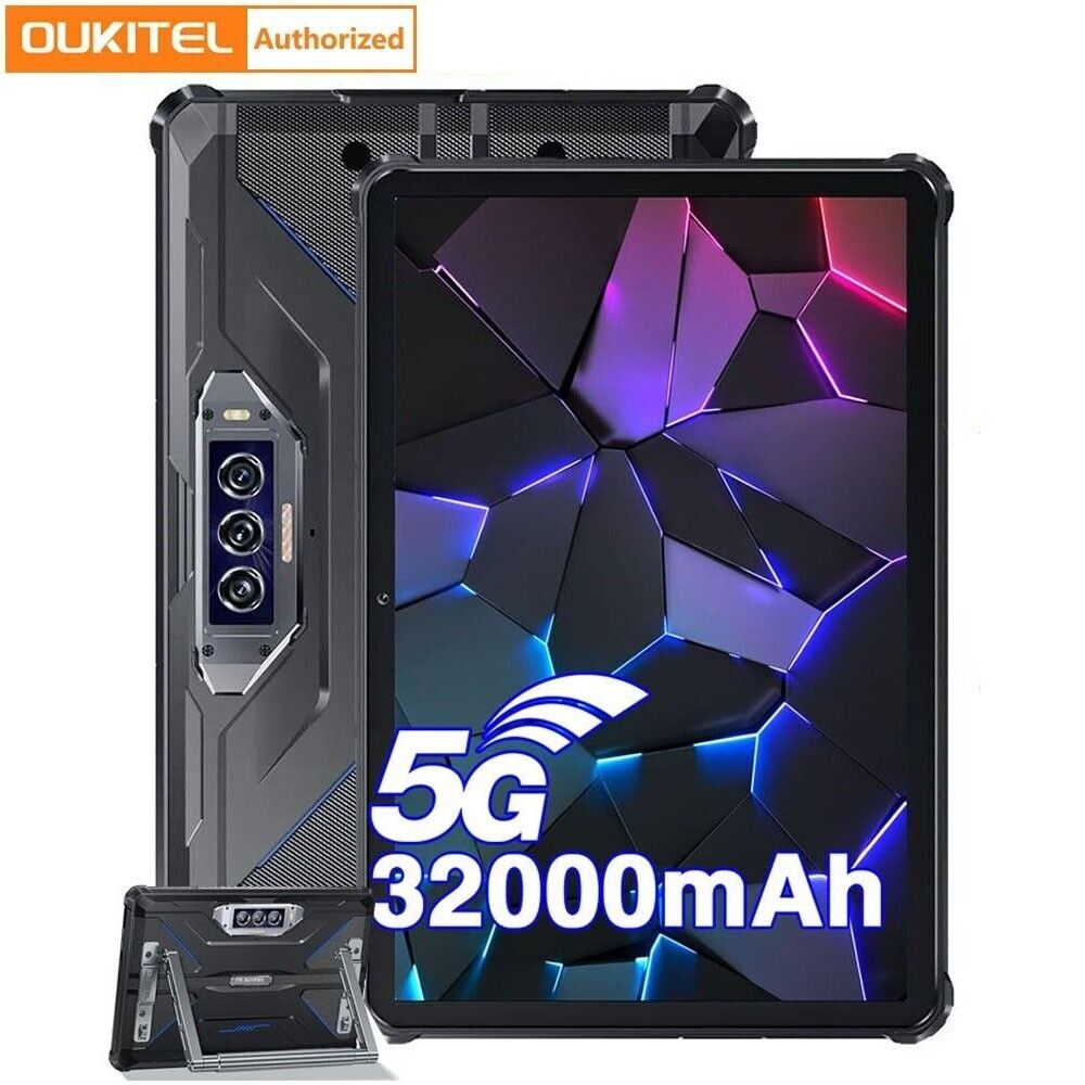 OUKITEL  Android13 RT7 Rugged Tablet 5G 32000mAh 24GB+256GB Waterproof Tablet PC