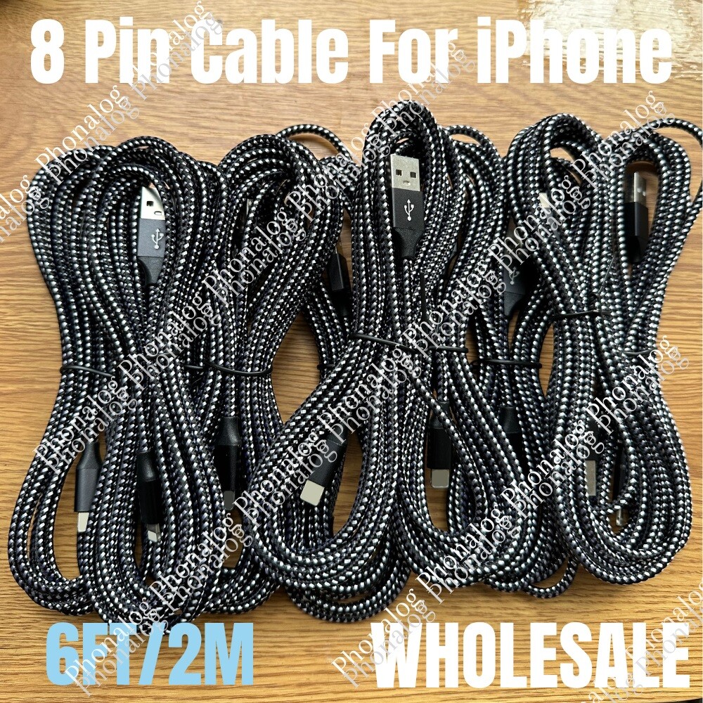 Wholesale Lot 6FT USB Fast Charger Cable For iPhone 14 13 12 11 XR 7 8 Data Cord