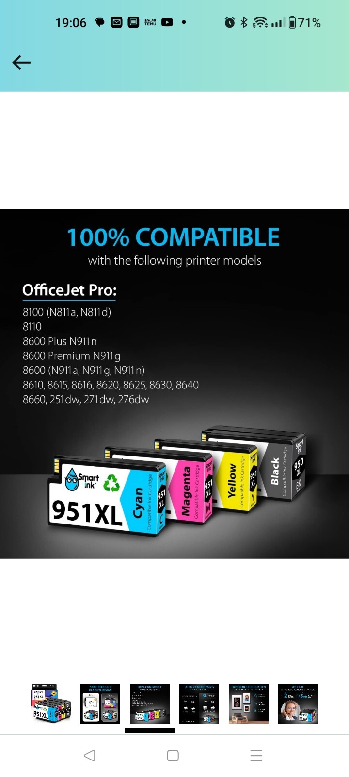 FASTINK 950XL 951XL Combo Pack High Yield Replacement for HP 950 951 XL 951XL...