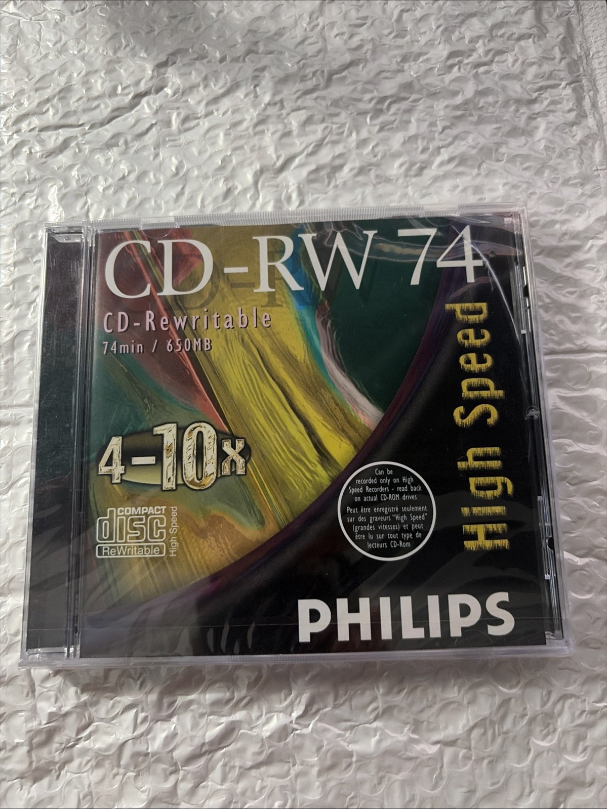 Philips CD-RW 74, Highspeed, Music, Audio Blank Recordable, Re-Writable, NEW B10