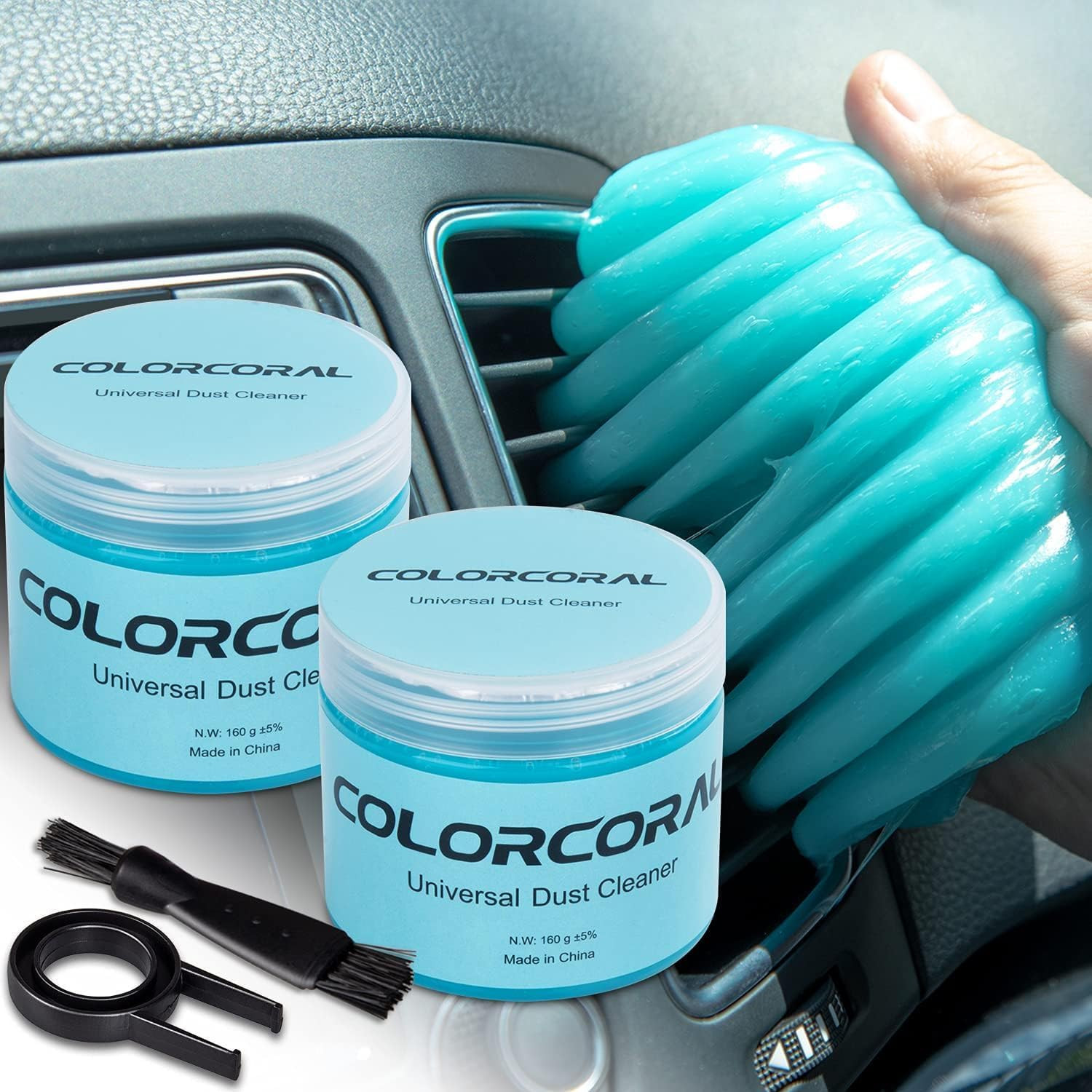 2Pack Car Cleaning Gel Universal Dust Cleaner for Car Vent Keyboard