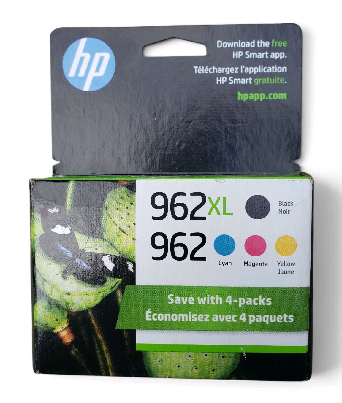 HP 962XL Black 962 Cyan Magenta Yellow Genuine Ink 4 Pack 3JB34AN - FRESH