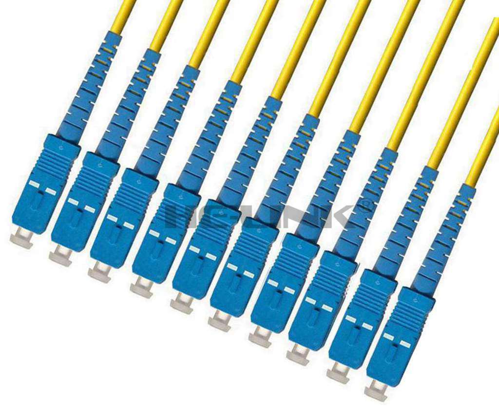 200M SC-SC Indoor Armored Singlemode 10 Strands Fiber Optic Cable