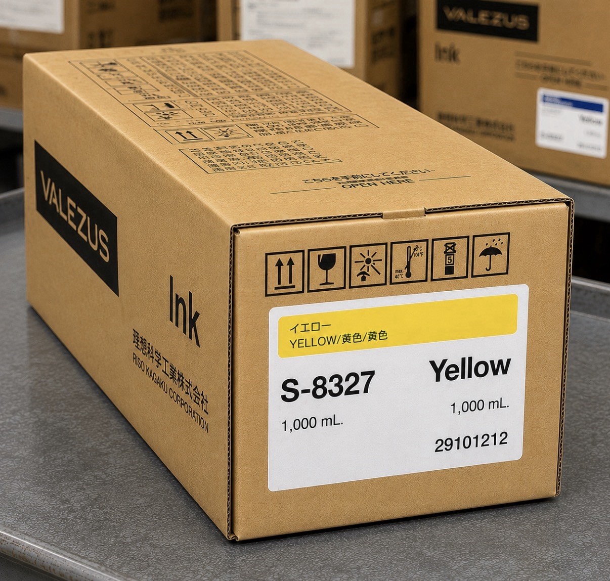 Genuine RISO VALEZUS S-8327 Yellow Ink 1000mL OEM T2100