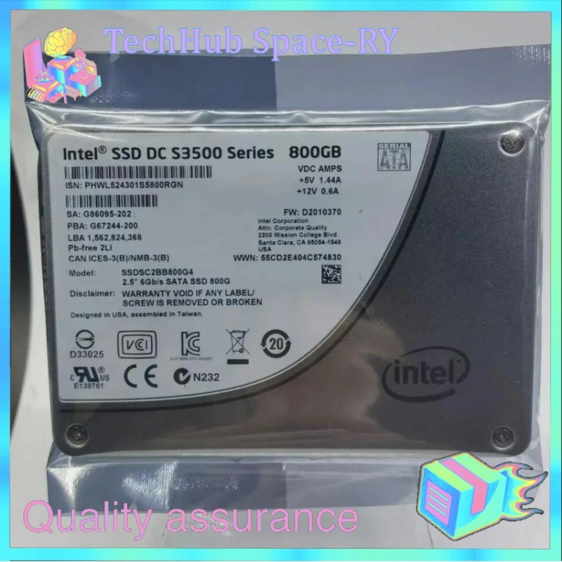 New Intel 800GB SSD DC S3500 6Gb/s 2.5" SATA SSD SSDSC2BB800G4 Solid State Drive