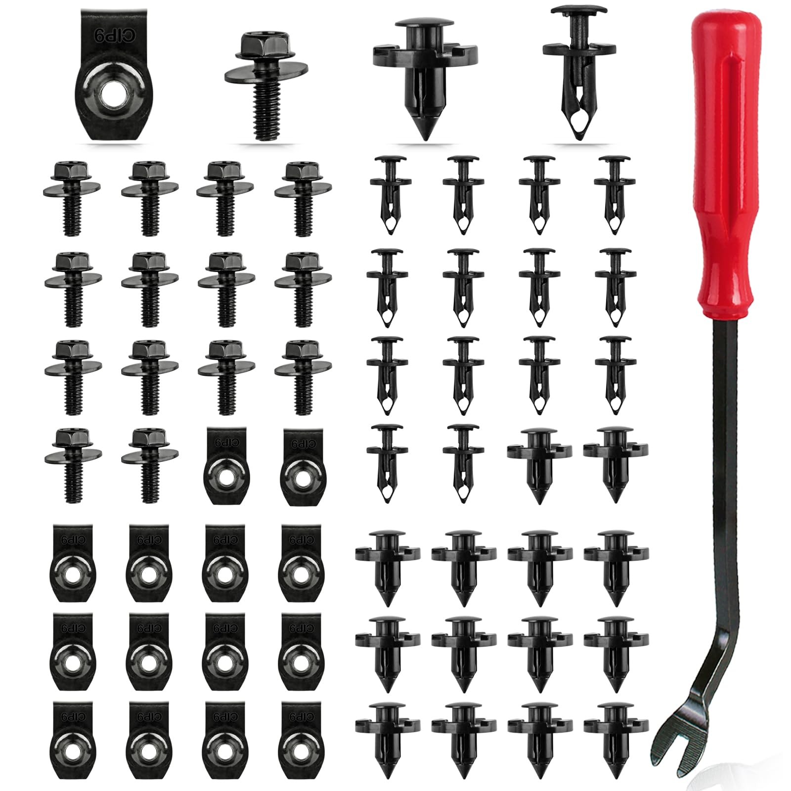 UNIGT Engine Under Cover Splash Shield Bolt Kit for Nissan 60pcs