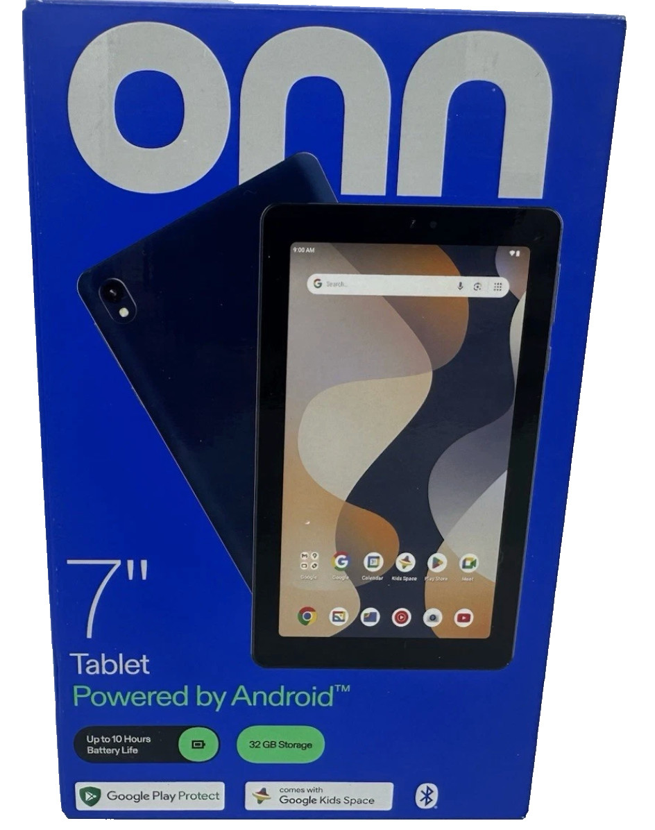 onn 7" Tablet 32GB 1024 x 600 Android [2024 Model]- Indigo [Blue] - New