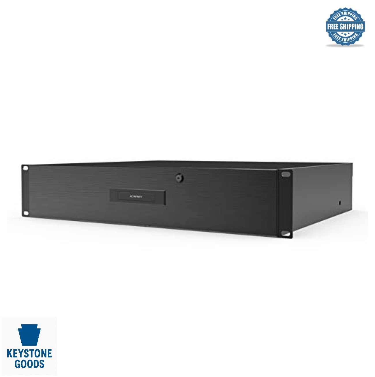2U Rack Mount Drawer 19 Inch Locking Server AV Cabinet Storage Aluminum
