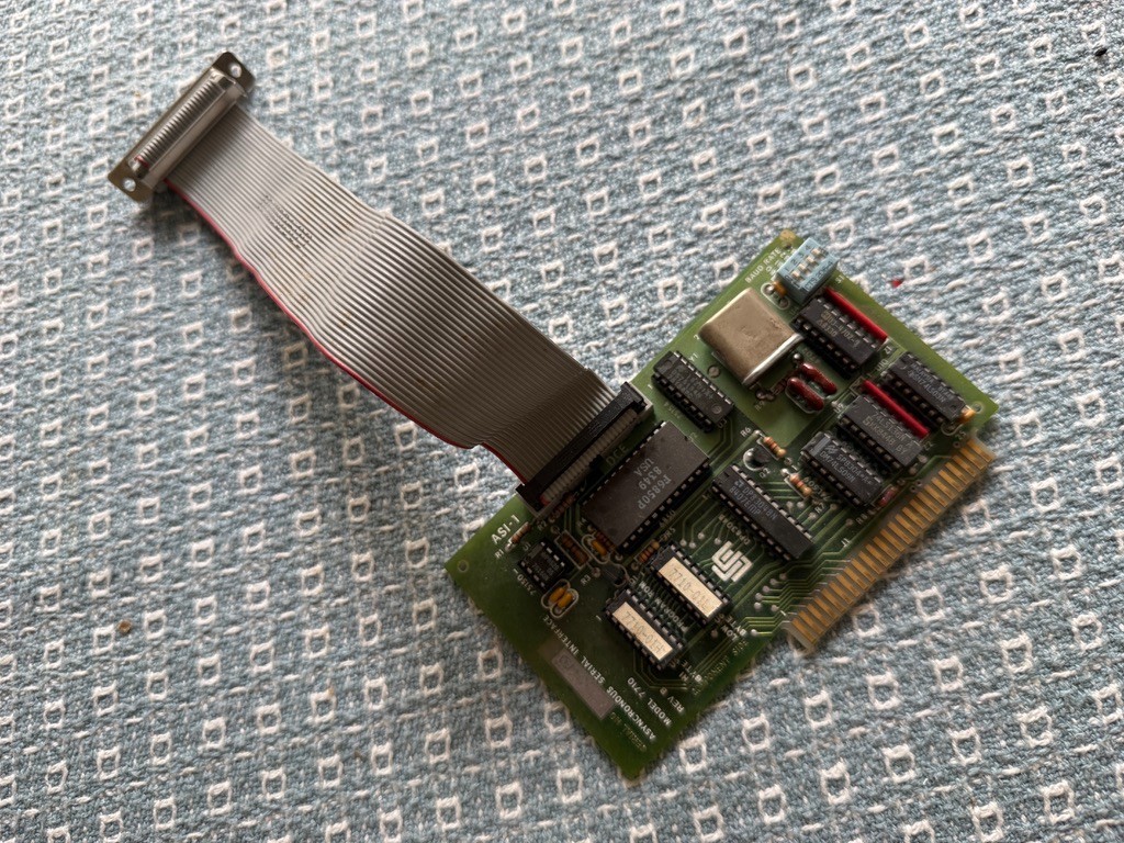 Asyncronous Serial Interface Controller Card w/cable Model 7710
