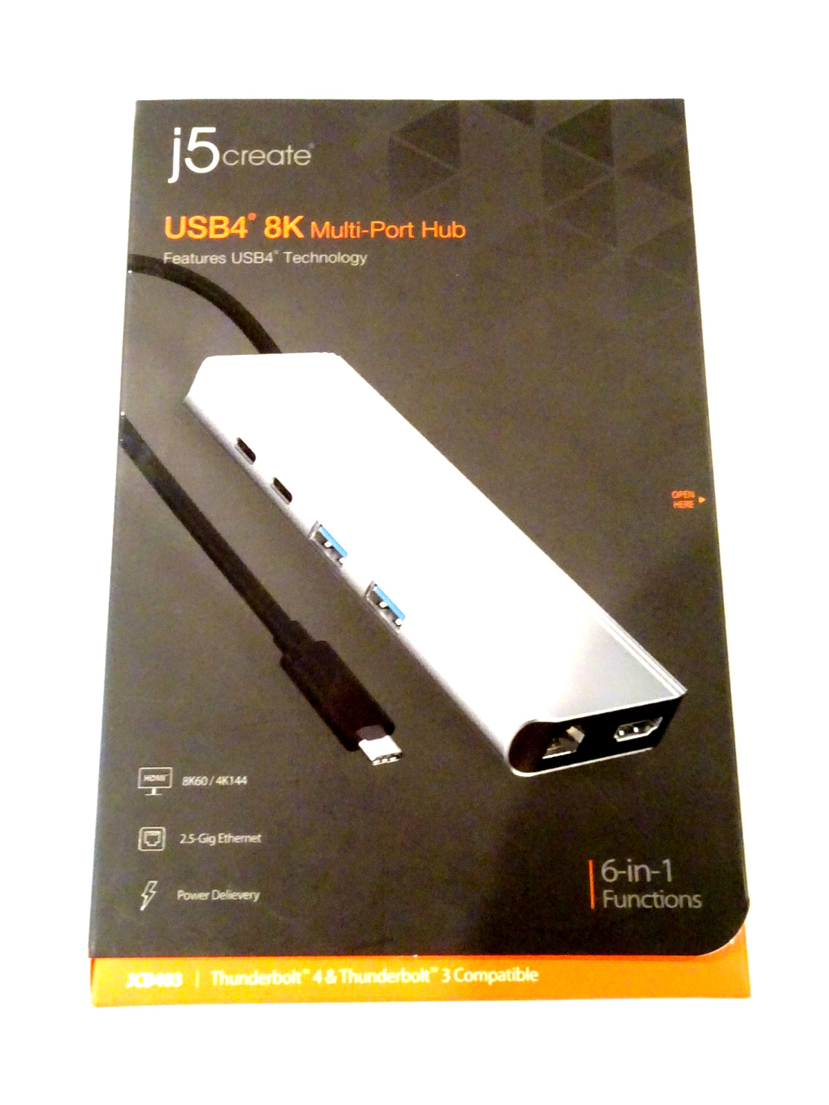 j5create - JCD403 -USB4 8K 2.5G LAN 6in1Multi-Port Hub - Space Gray "BRAND NEW"