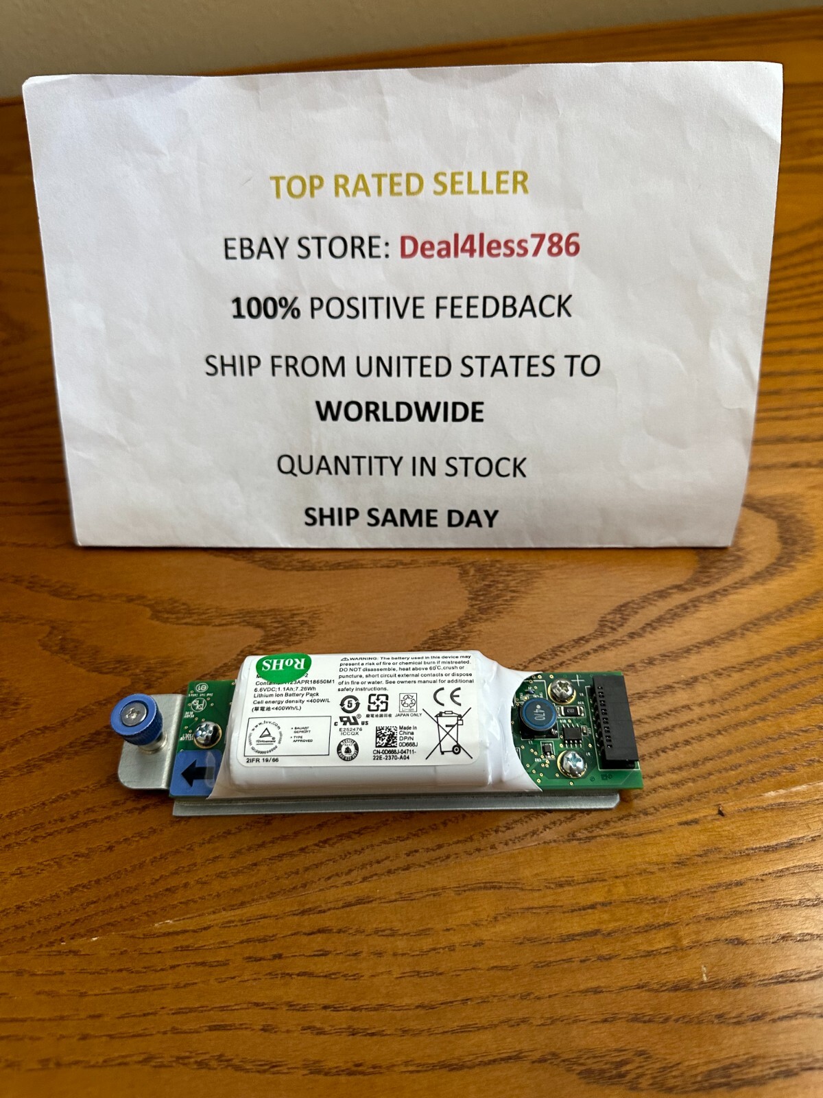 D668J, BAT 2S1P-2 Dell PowerVault MD 3200i 3220i Battery Controller