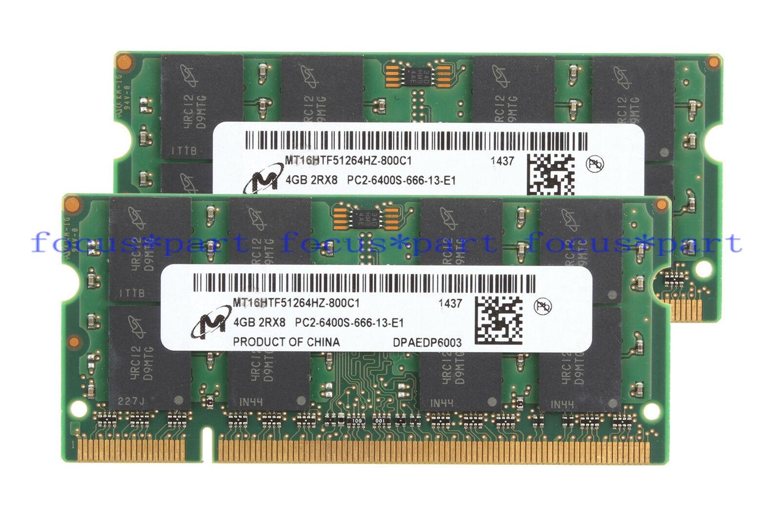 8GB 2x4GB DDR2-800MHZ PC2-6400 200-PIN Memory For HP/Compaq Pavilion dv6 dv7 dv5