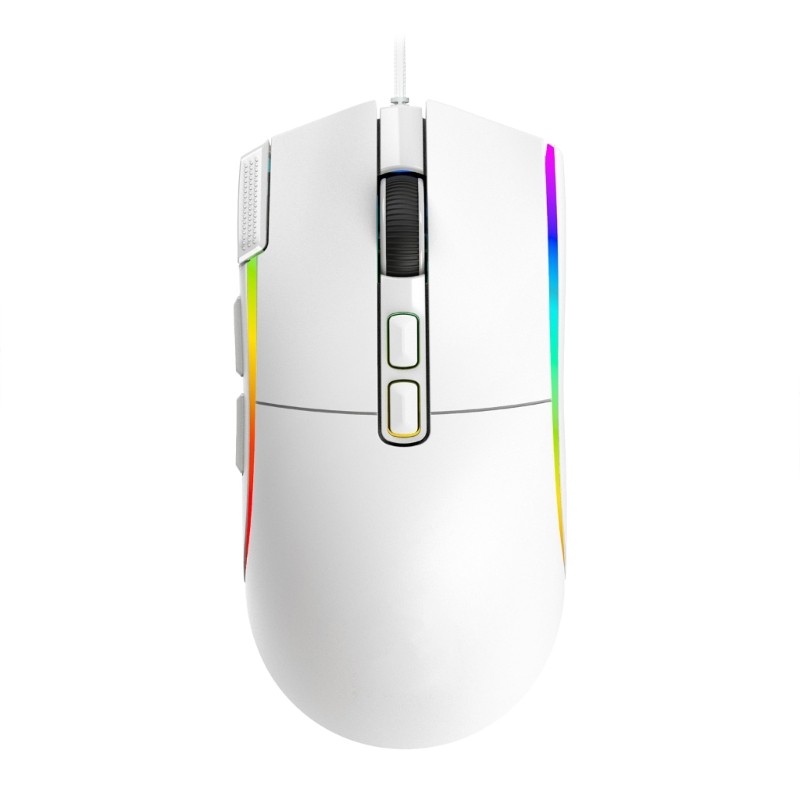 USB Computer Mouse with 8 Control Layout and Matte Grip for Desk Work