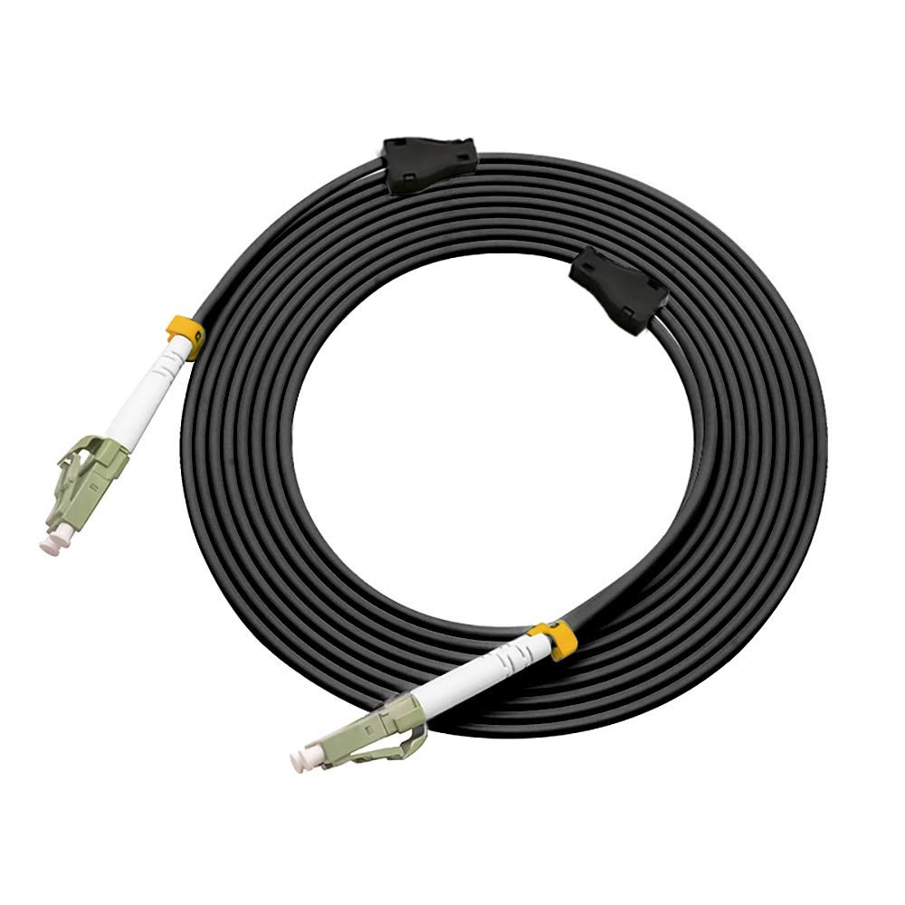 Jeirdus LC-LC 100M Outdoor Armored Duplex OM2 Multimode Fiber Optic Cable